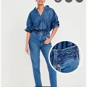 Old Navy Women's OG Straight Leg Blue Jeans